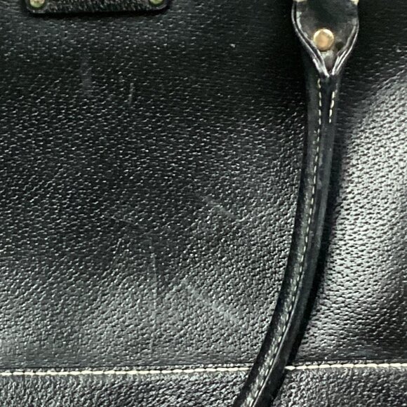Kate Spade Black Leather Dome Satchel Handbag - Picture 11 of 16